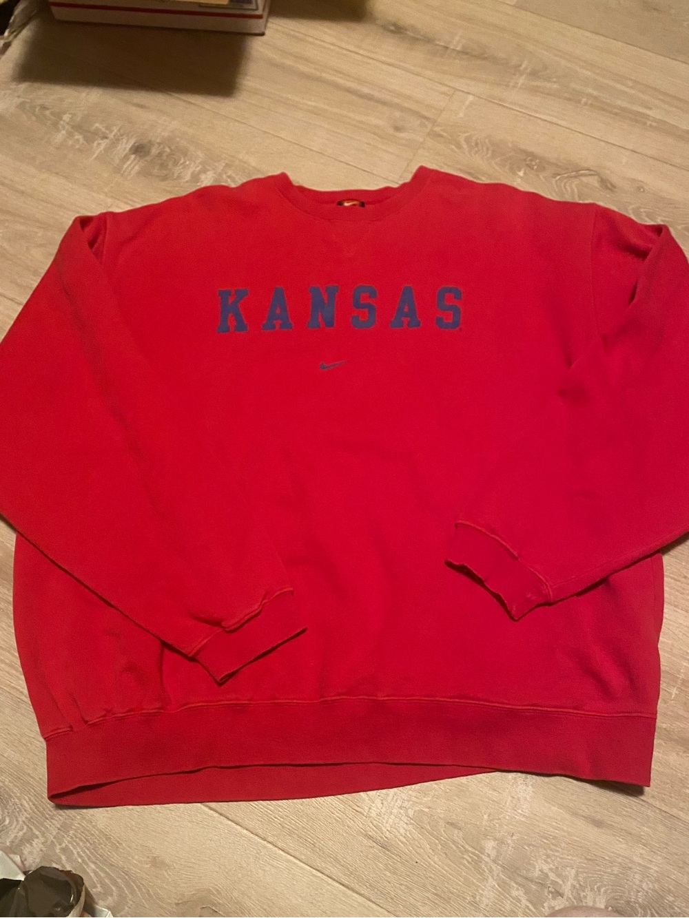 Nike Kansas Jayhawks Red Crewneck Sweatshirt Pullover, Size XXL